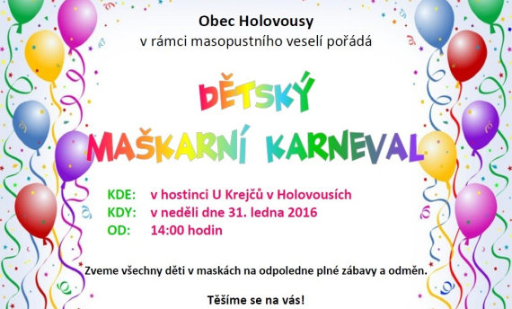 Dětský maškarní karneval