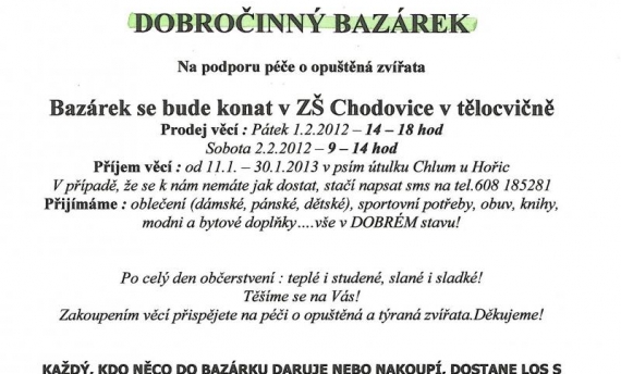 Dobročinný bazárek