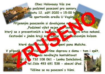 Výlet nejen pro seniory - letos jinak ZRUŠENO