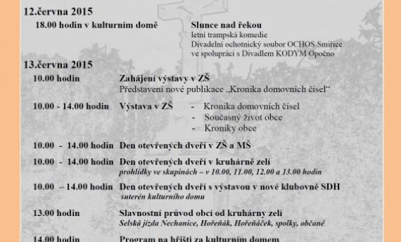 Sjezd rodáků a přátel obce Dobrá Voda u Hořic