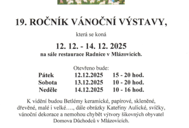 Vánoční výstava Mlázovice