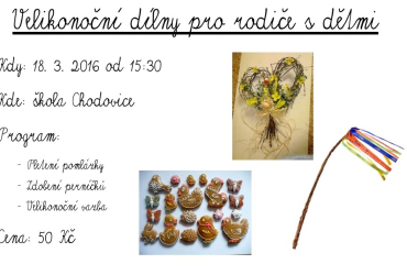 Velikonoční dílny pro rodiče s dětmi Velikonoční dílny pro rodiče s dětmi